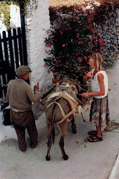 Carolina Matthews taking a delivery with a Donkey Driver
