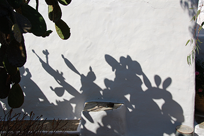 Shadow detail of Carolina's House in Stroumbo, Amorgos